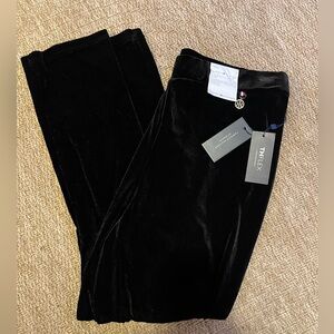 NWT Tommy Hilfiger stretch black velvet tapered ankle length pants size 16
